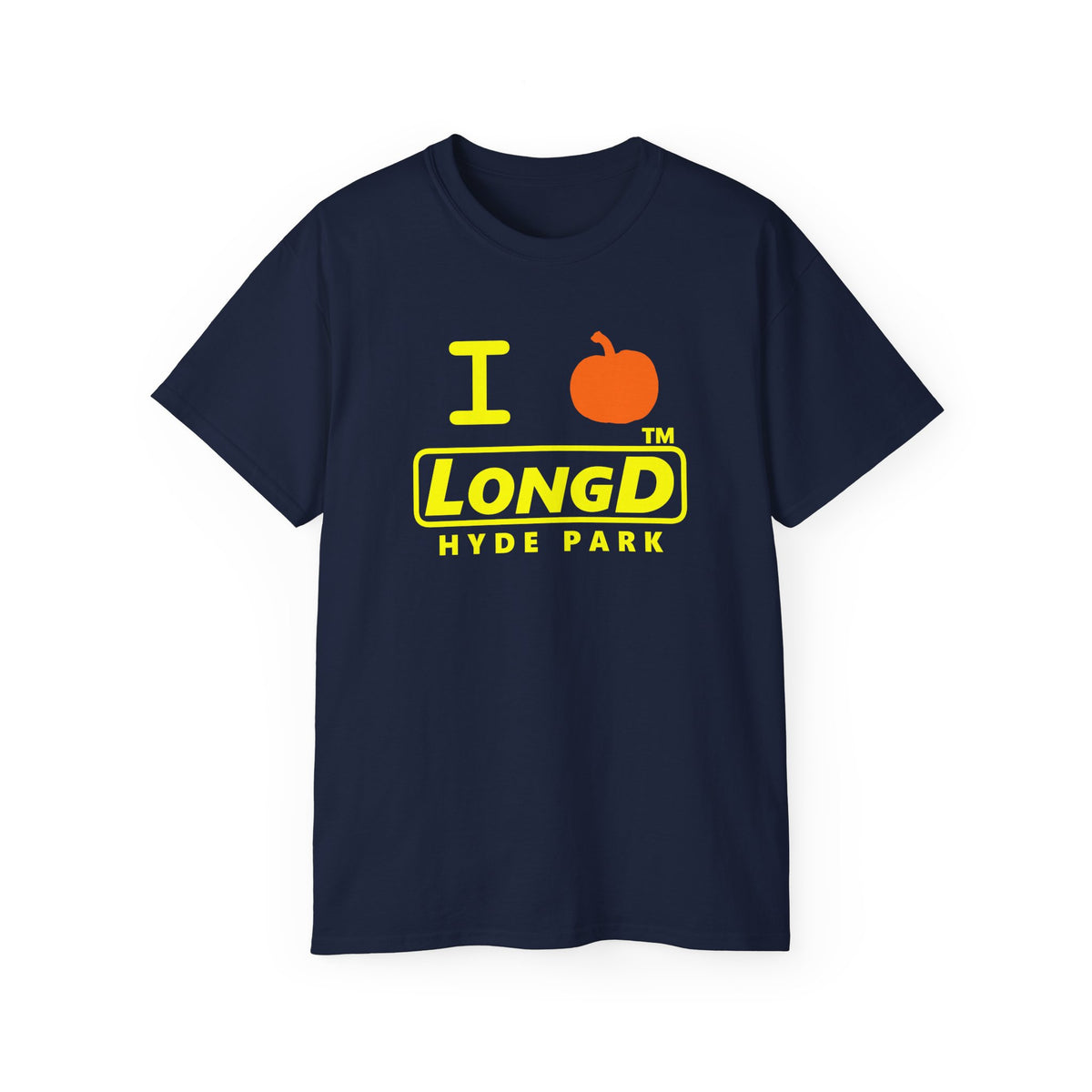 I pumpkin LongD Hyde Park positive alternate basic Yellow (FFFF00) logo cotton tee
