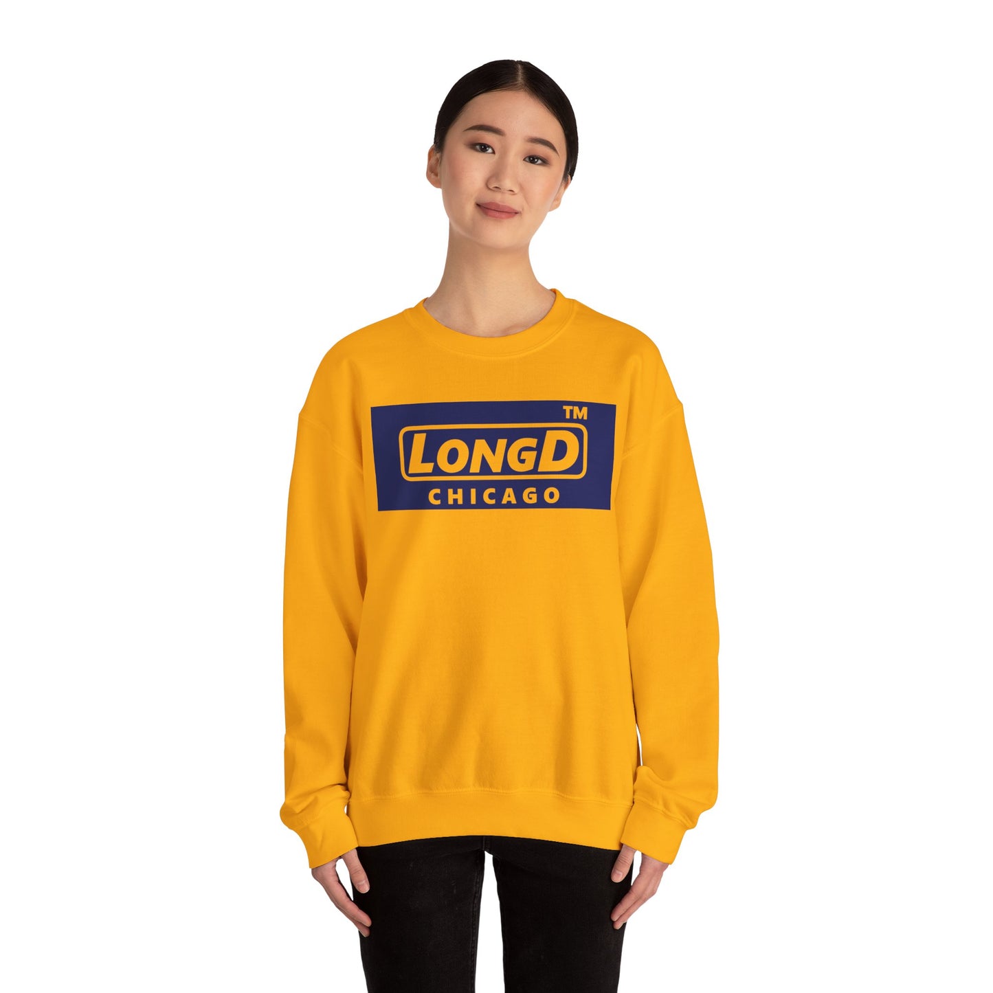 LongD negative official Chicago logo crewneck sweatshirt