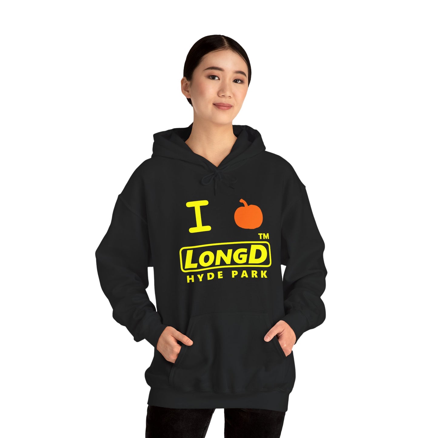 I Pumpkin LongD® Logo Hoodie yellow basic Hyde Park logo