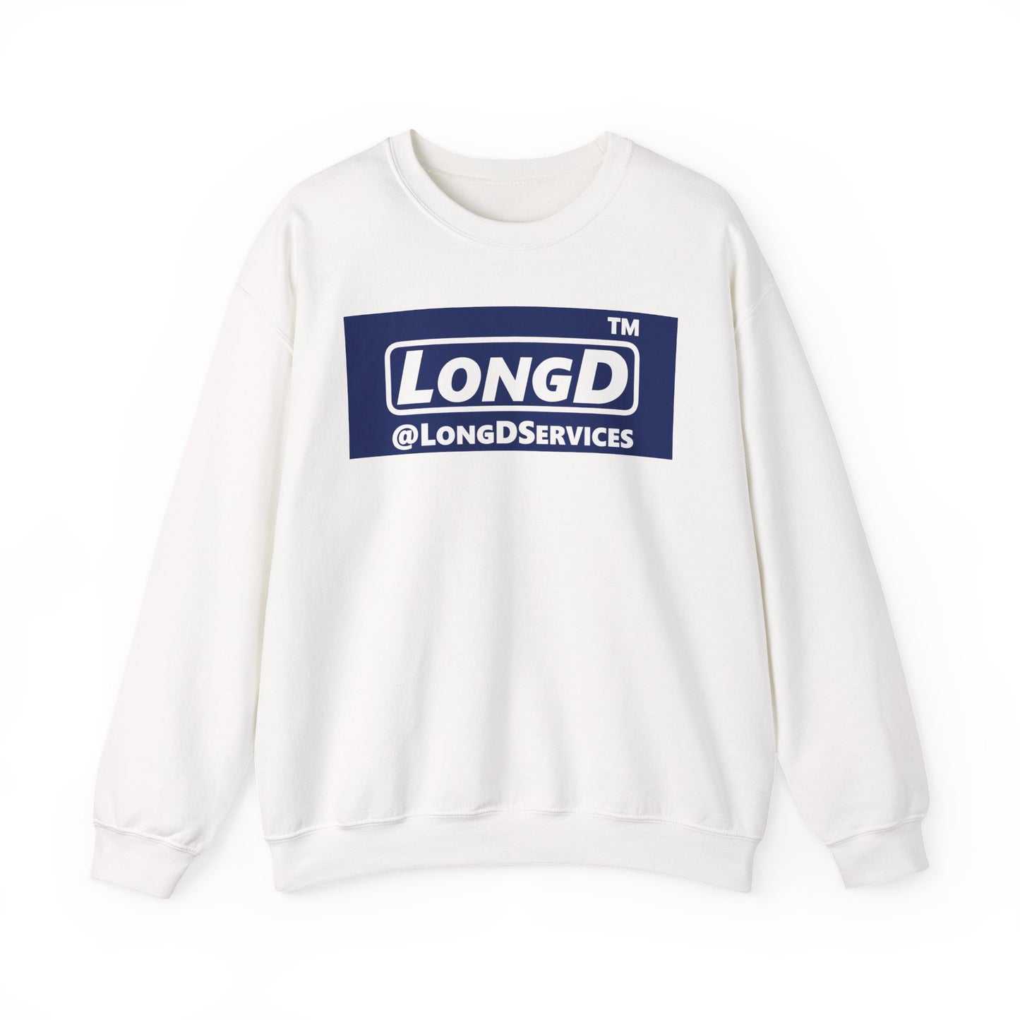 LongD negative official Tag logo crewneck sweatshirt
