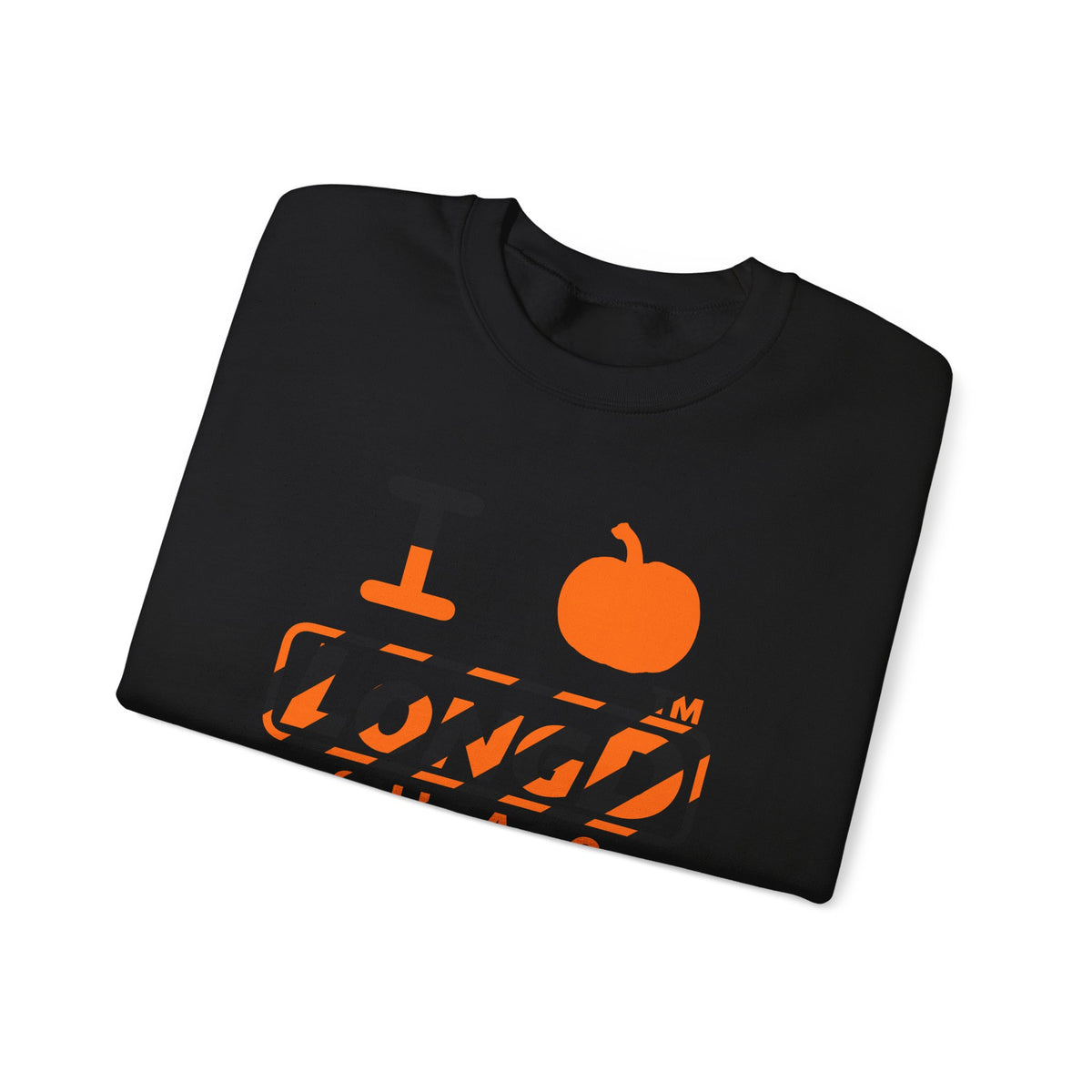 I pumpkin LongD Chicago positive 12-striped logo crewneck sweatshirt