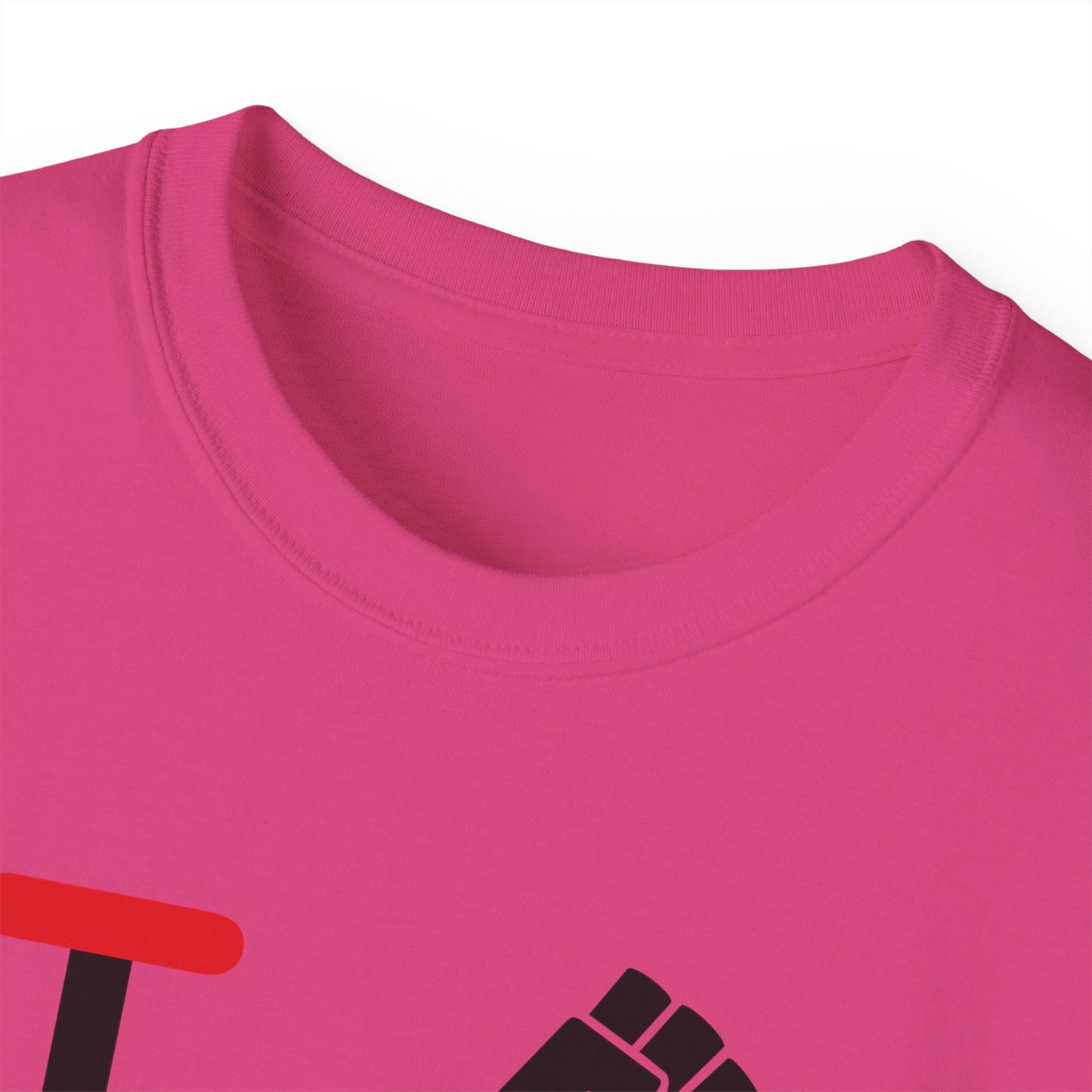I fist LongD positive vertical 6-striped Chicago logo cotton tee
