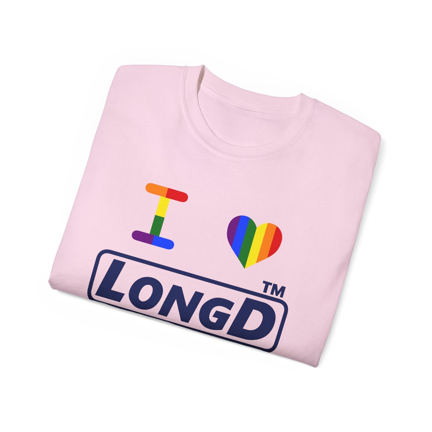 I Luv LongD official Hyde Park 4-print logo cotton tee (Pride colors)