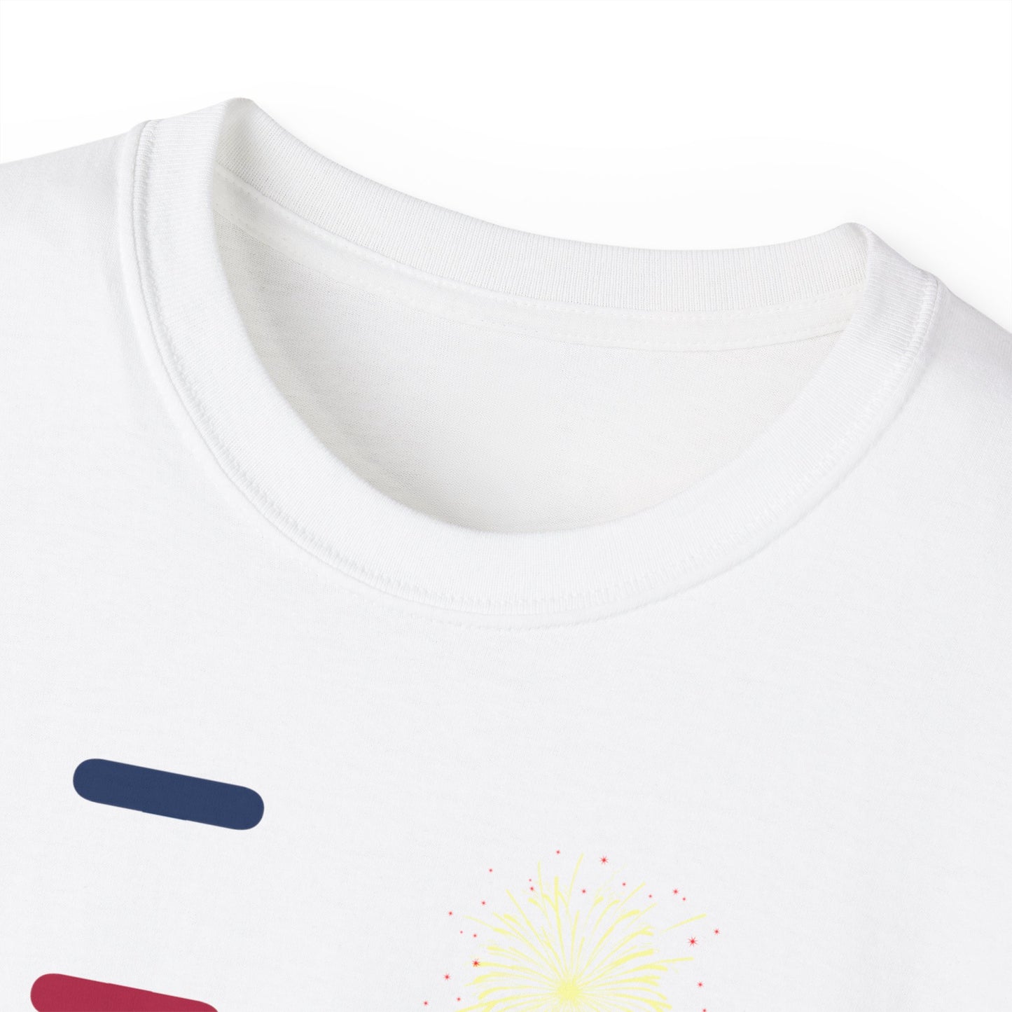 I Burst LongD cotton tee negative flag Hyde Park upright logo (Patriotic colors)