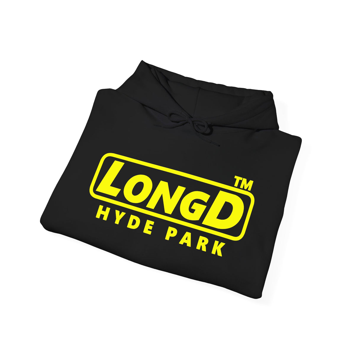 LongD Hyde Park positive alternate basic Yellow (FFFF00) logo hoodie