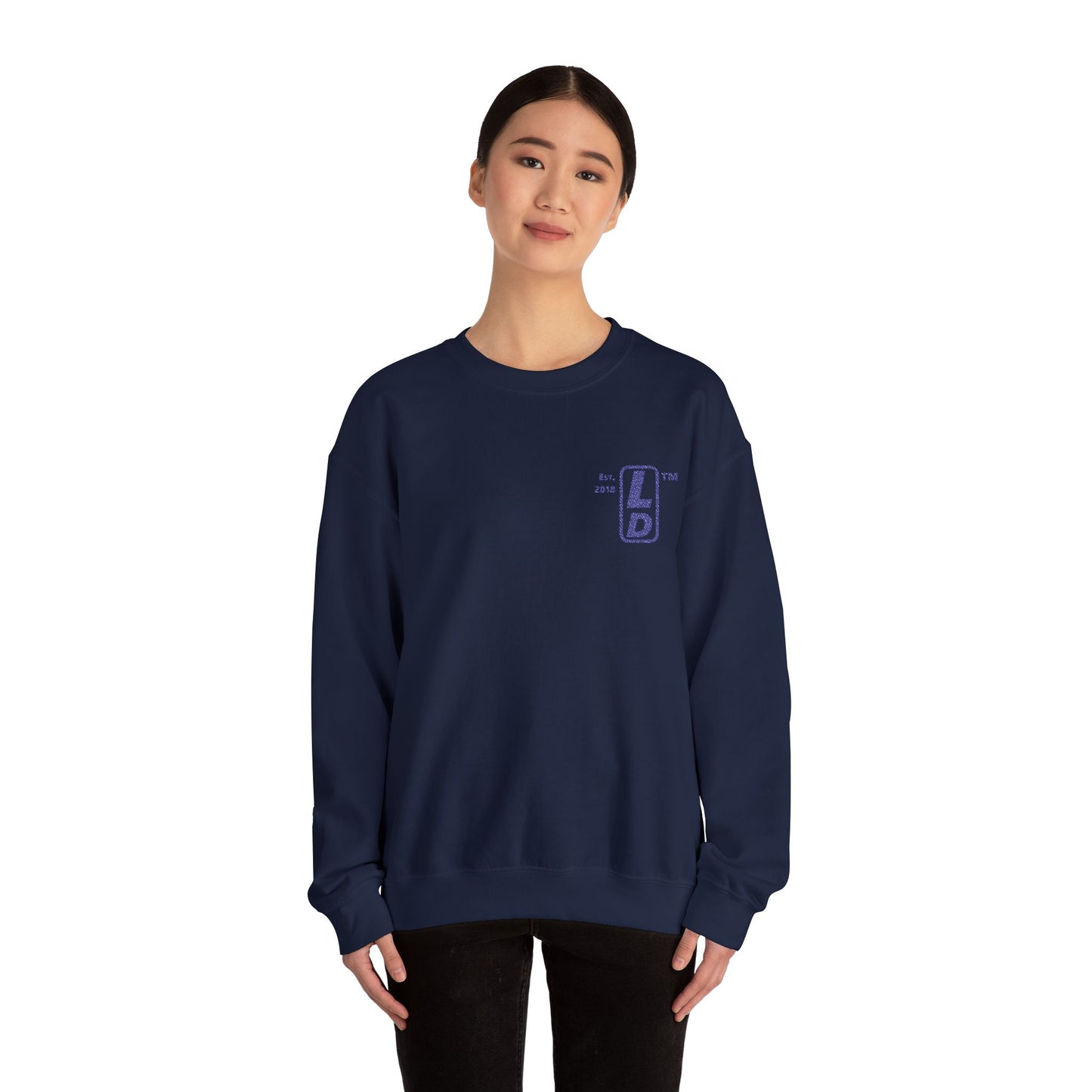 Embroidered Unisex Heavy Blend™ Crewneck Sweatshirt official basic logo upright initials