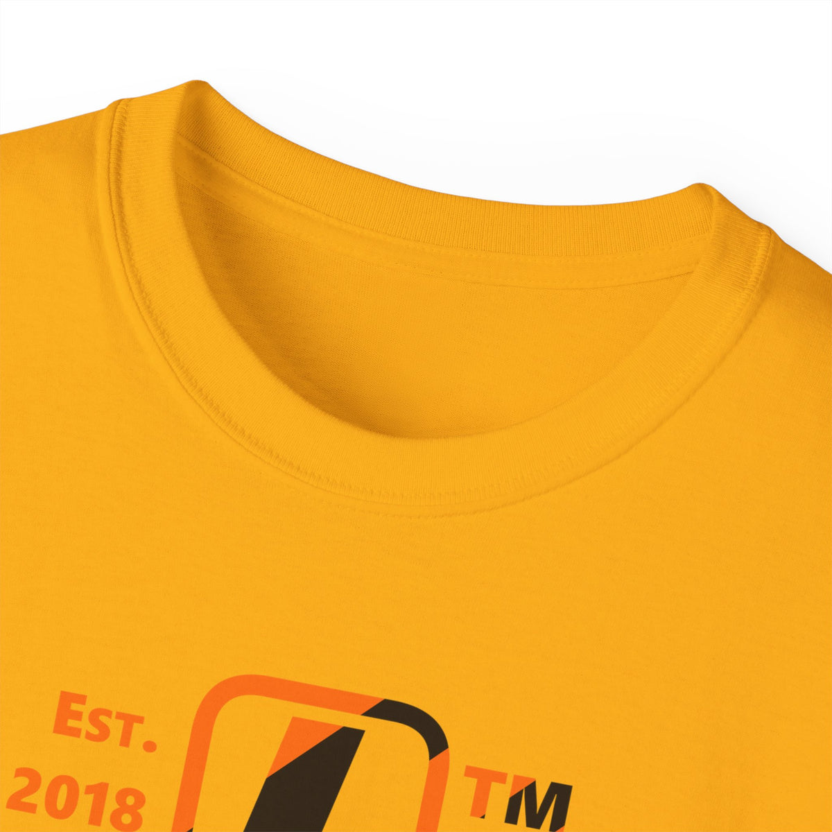 LongD Hyde Park positive upright pixel-weighted 12-striped logo (Halloween colors) cotton tee