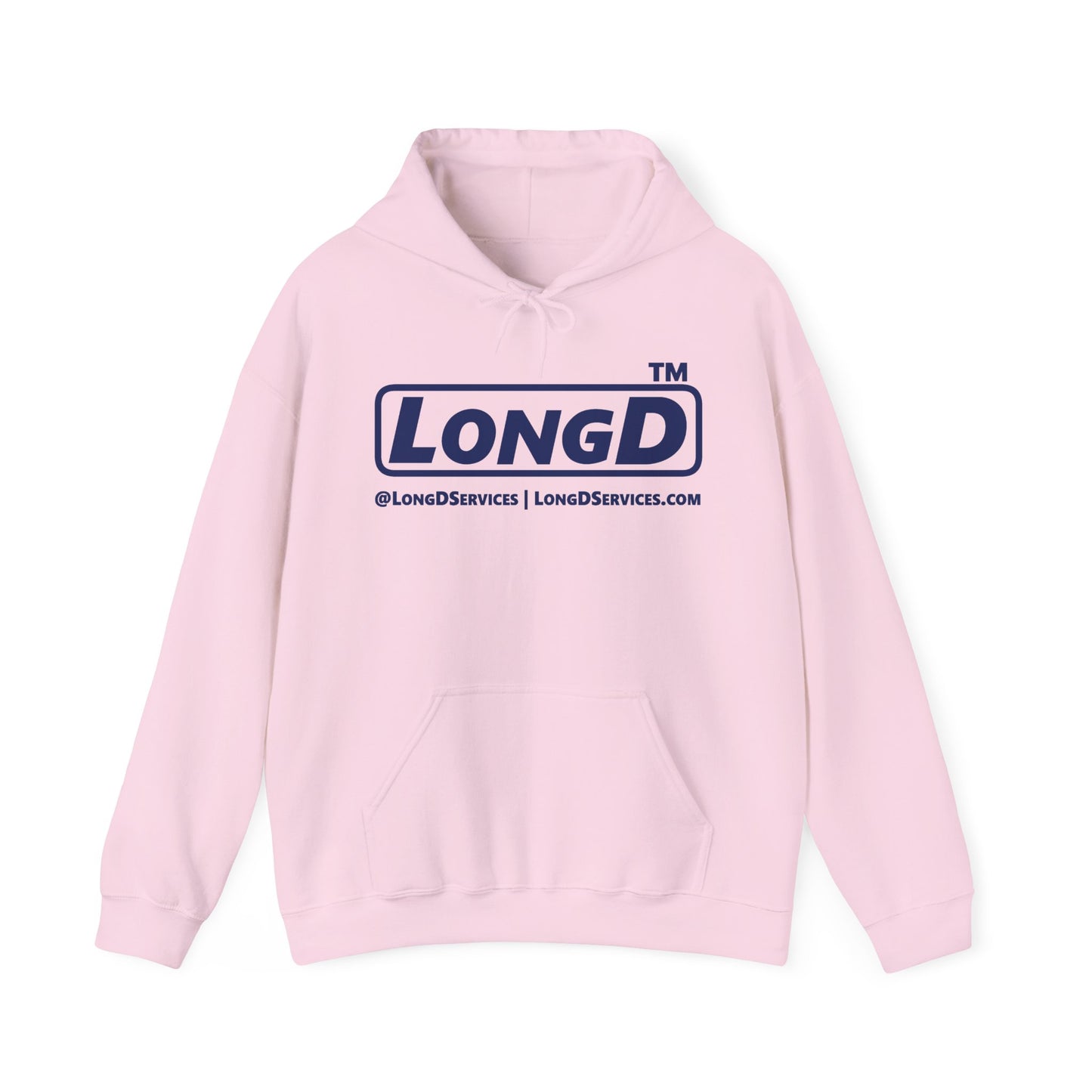 LongD Tag-domain positive official basic logo hoodie
