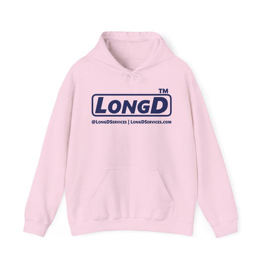 LongD Tag-domain positive official basic logo hoodie