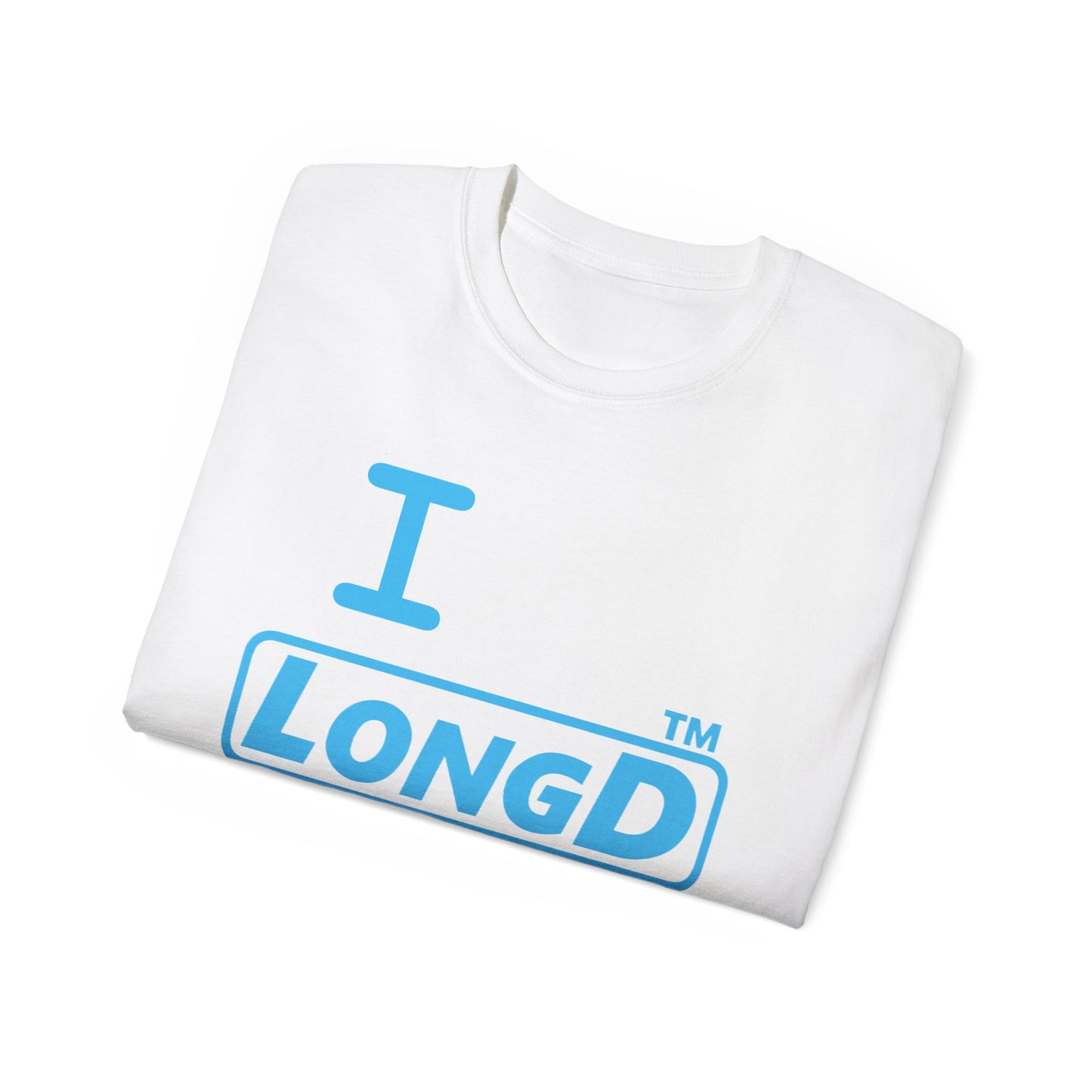 I Bunny LongD® positive turquoise Chicago Logo Cotton Tee