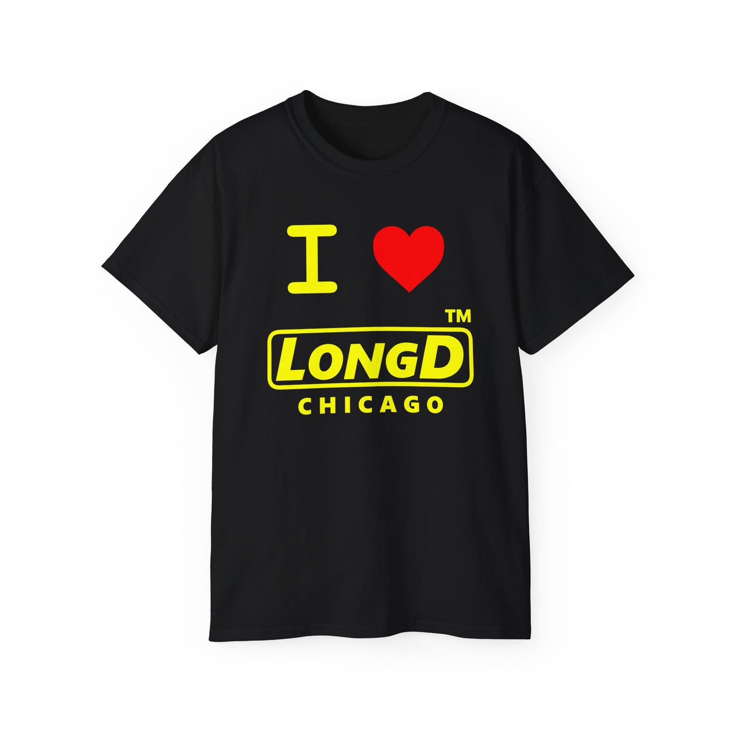 I Luv LongD® Logo Cotton Tee positive reverse basic Chicago logo