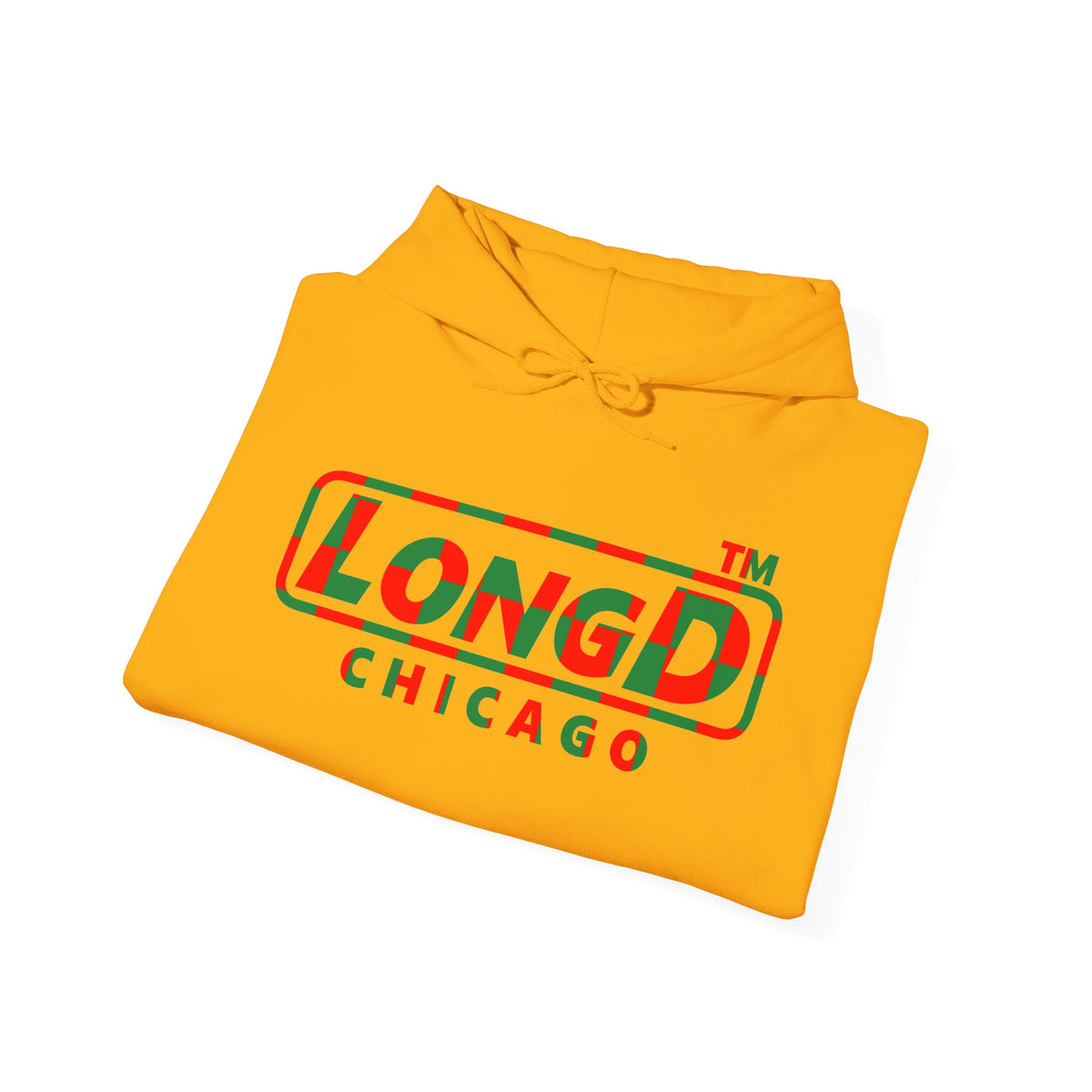 LongD Chicago positive checkered 4-print logo (Xmas colors) hoodie
