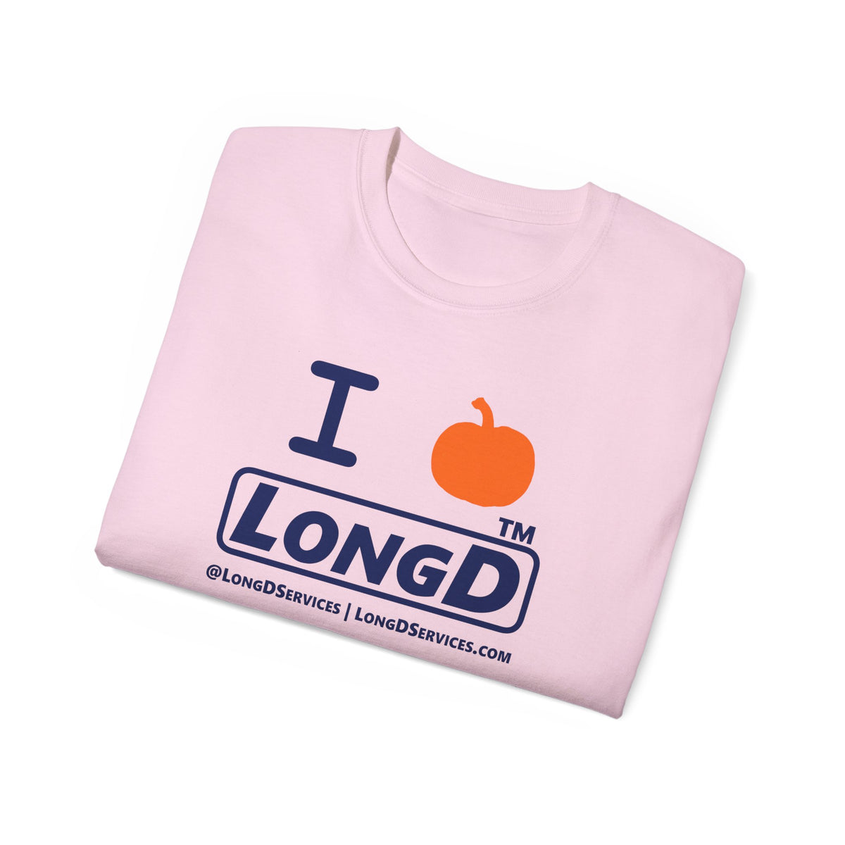 I pumpkin LongD Tag-domain positive basic Navy (002060) logo cotton tee