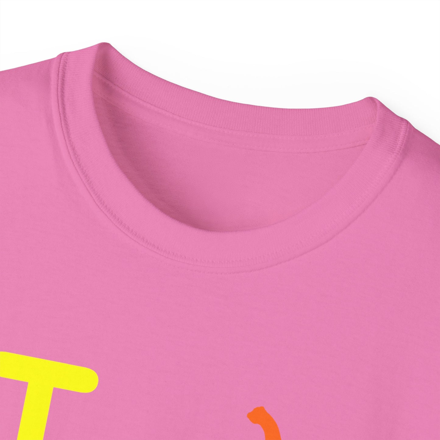 I Pumpkin LongD® Logo Cotton Tee positive yellow basic tag logo