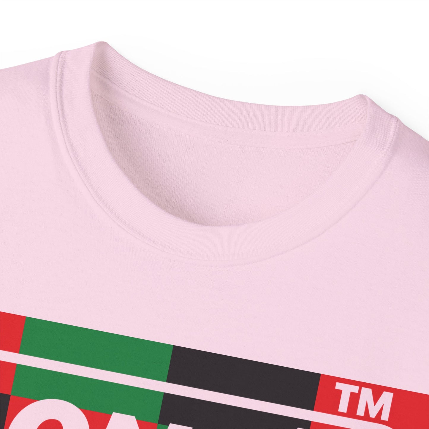 LongD negative 3x4 Chicago logo cotton tee (Juneteenth colors)