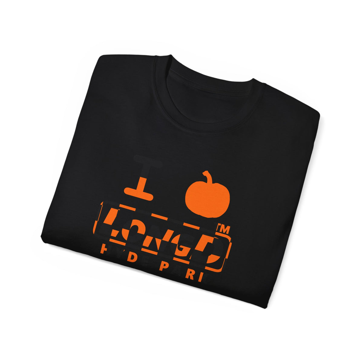 I pumpkin LongD Hyde Park positive checkered logo cotton tee