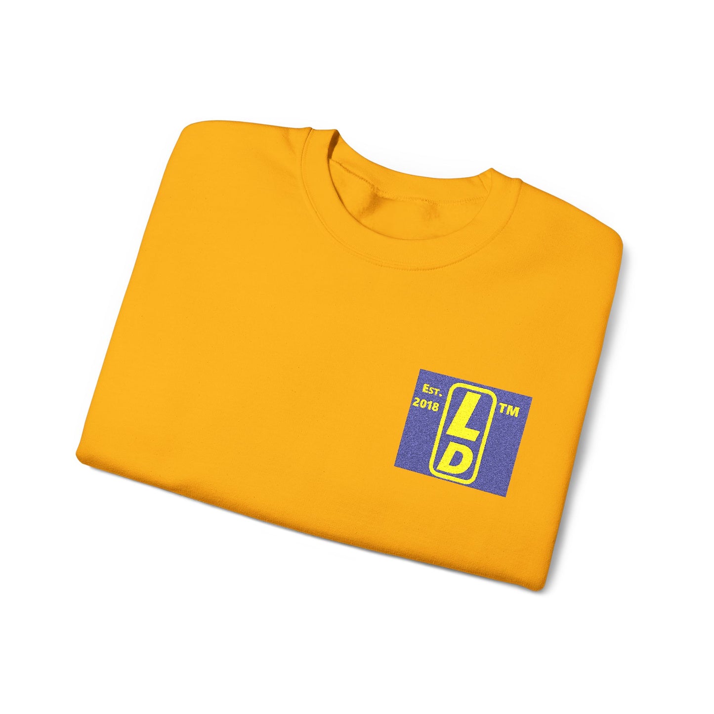 Embroidered Unisex Heavy Blend™ Crewneck Sweatshirt reverse logo upright initials