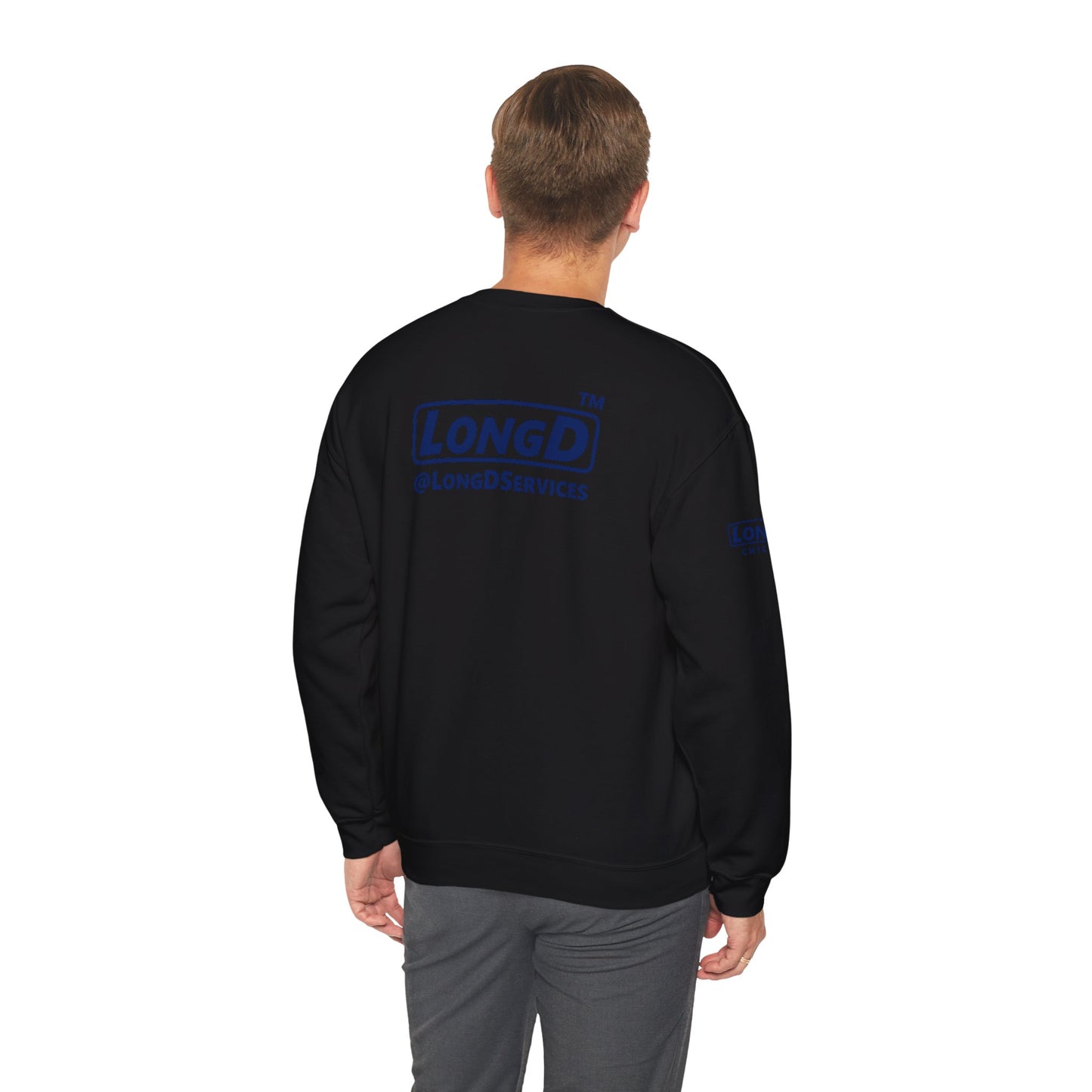 LongD official 4-print Hyde Park logo crewneck sweatshirt
