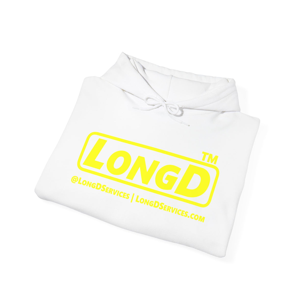 LongD Tag-domain positive alternate basic logo hoodie