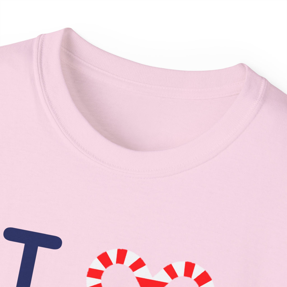 I candy cane LongD Tag positive official basic navy front-back logo cotton tee