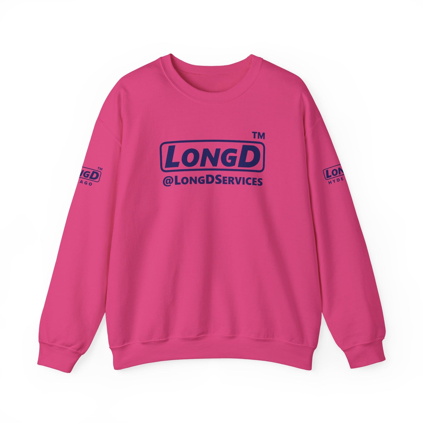 LongD official 4-print Tag logo crewneck sweatshirt