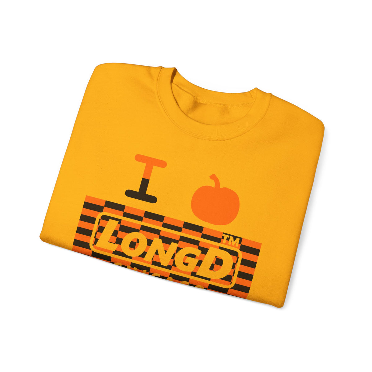 I pumpkin LongD Chicago negative tiled logo crewneck sweatshirt