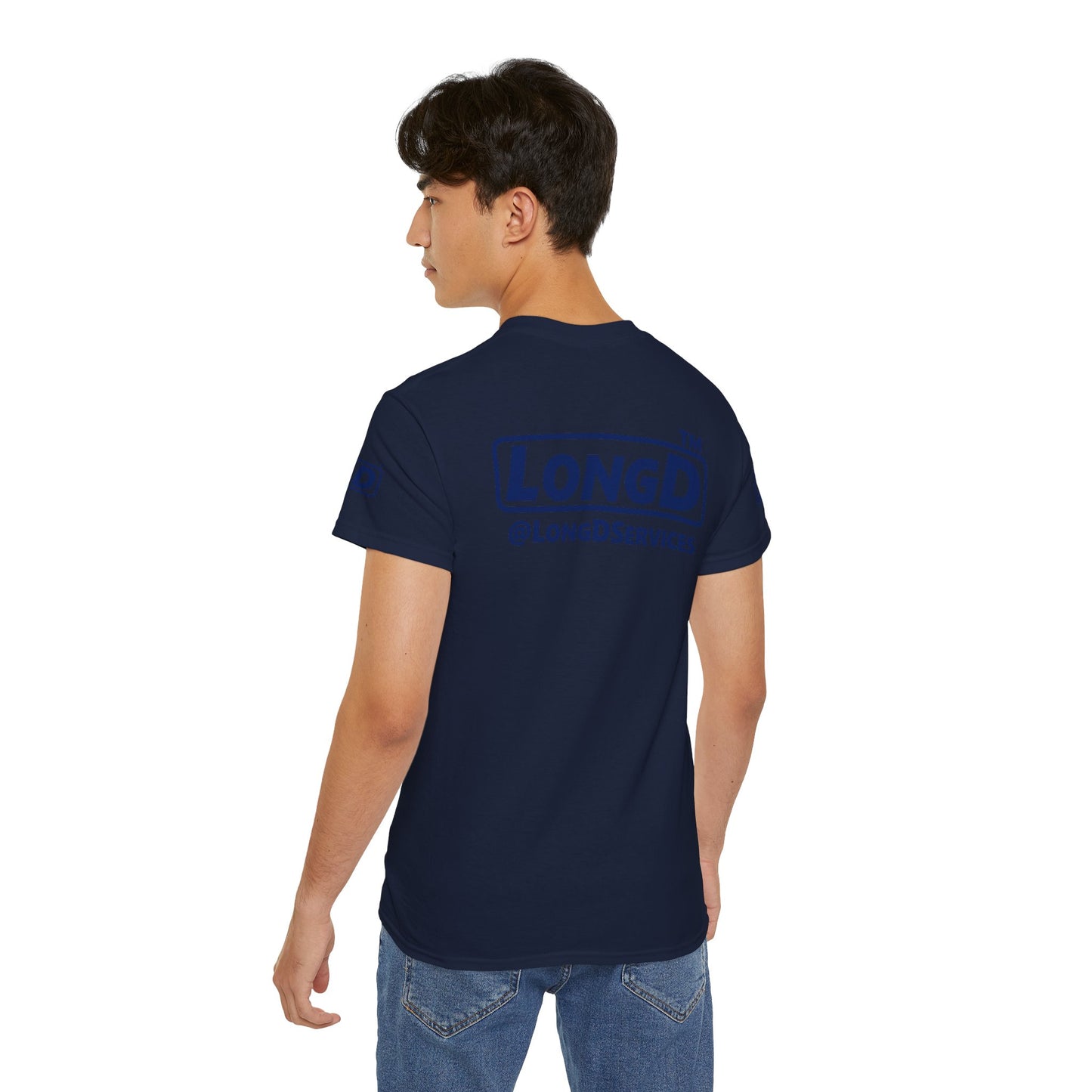 I fist LongD official Chicago logo 4-print cotton tee with multicolored fist