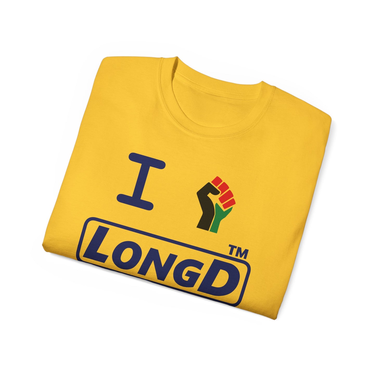 I fist LongD official Hyde Park logo 4-print cotton tee with multicolored fist