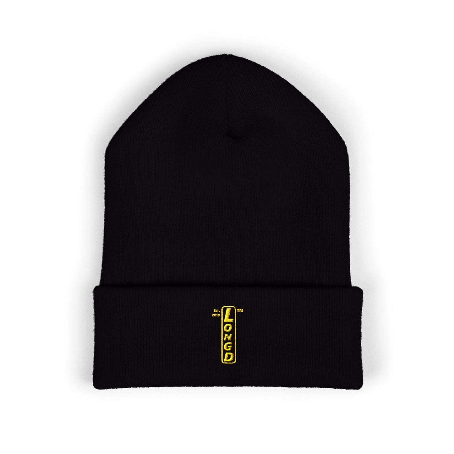 Embroidered Classic Cuffed Beanie reverse official basic logo upright