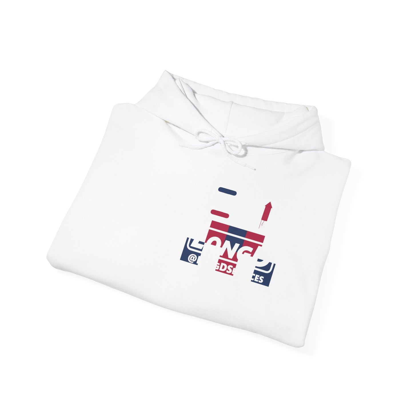 I firecracker LongD® negative 2x5 4-print single breasted tag logo hoodie