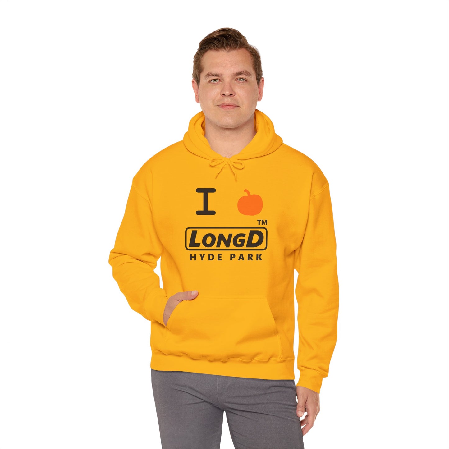 I Pumpkin LongD® Logo Hoodie black basic Hyde Park logo