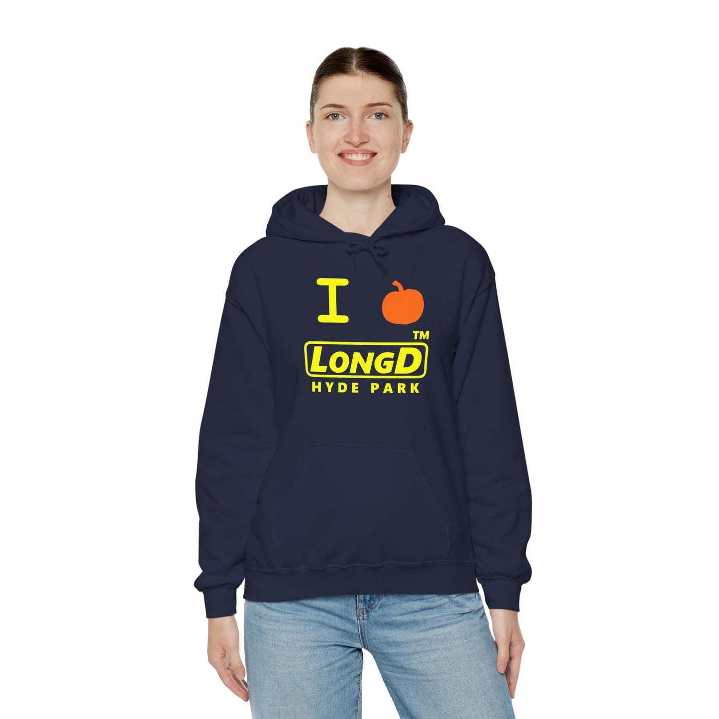 I Pumpkin LongD® Logo Hoodie yellow basic Hyde Park logo
