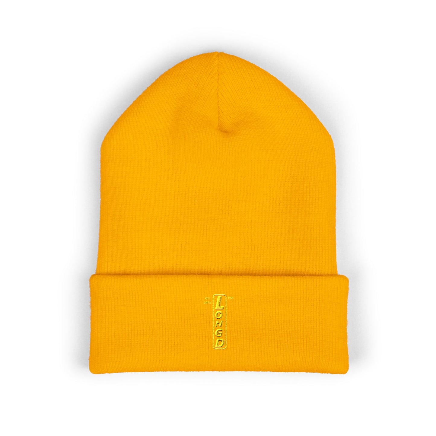 Embroidered Classic Cuffed Beanie reverse official basic logo upright