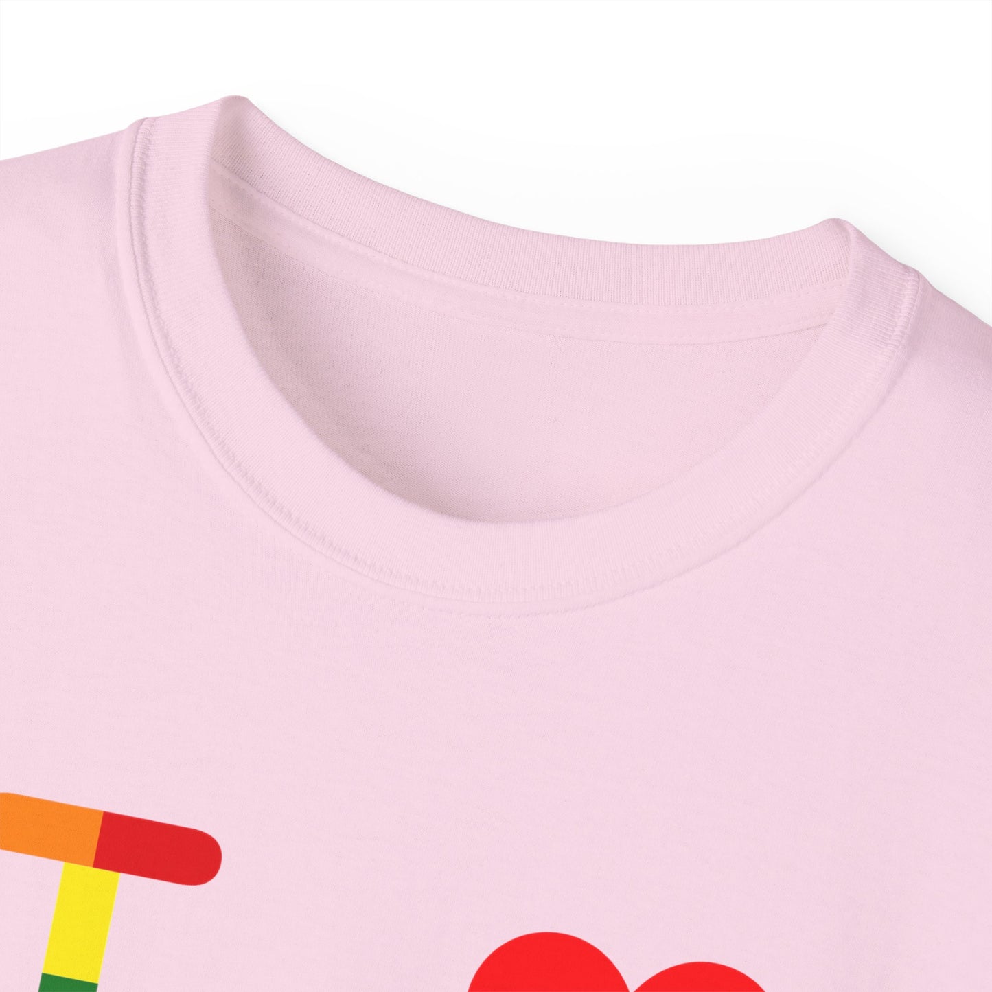 I Luv LongD® Logo Cotton Tee Pride rainbow positive text