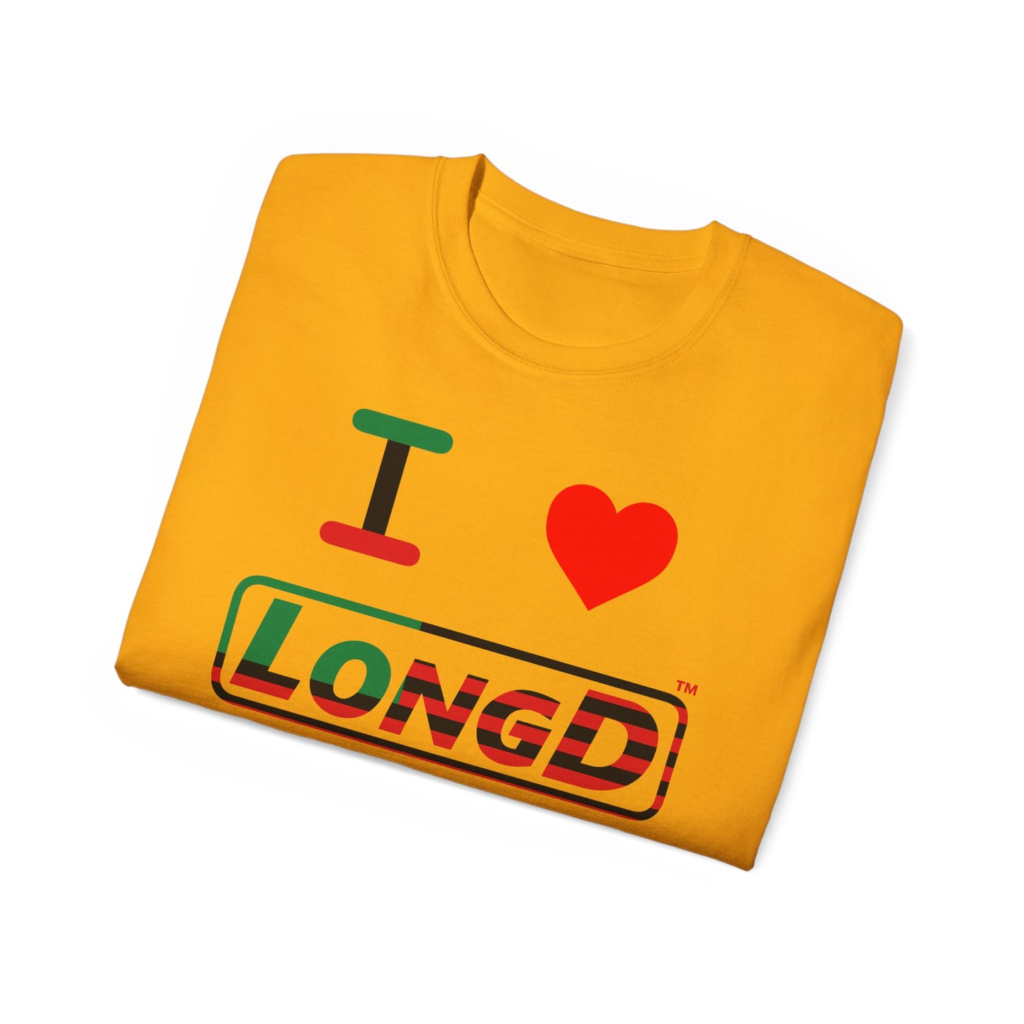 I Luv LongD® Logo Cotton Tee Juneteenth positive flag