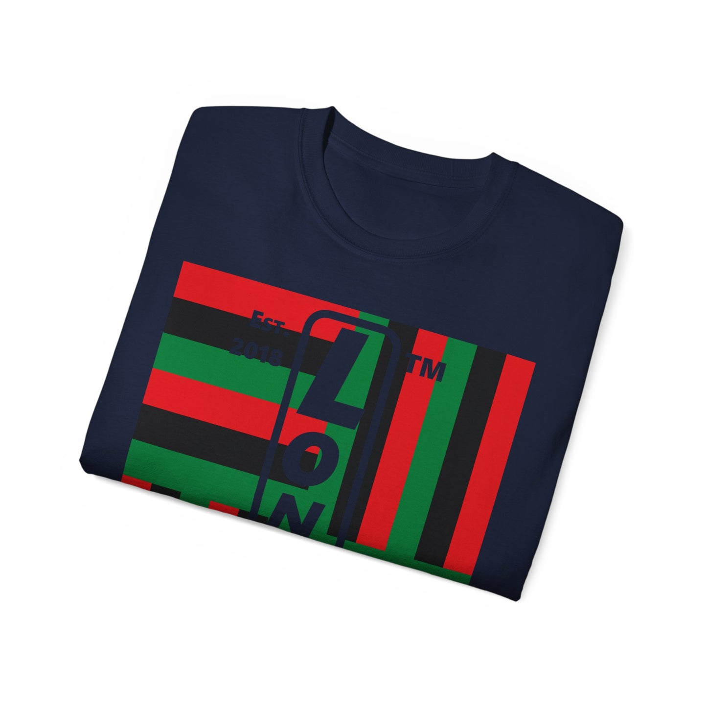 LongD Cotton Tee negative windmill Hyde Park upright logo (Juneteenth colors)