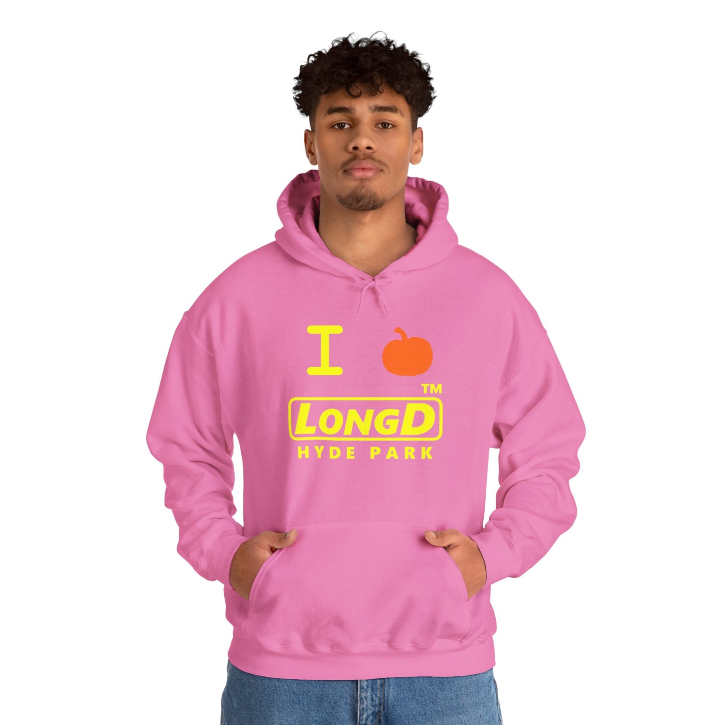 I Pumpkin LongD® Logo Hoodie yellow basic Hyde Park logo