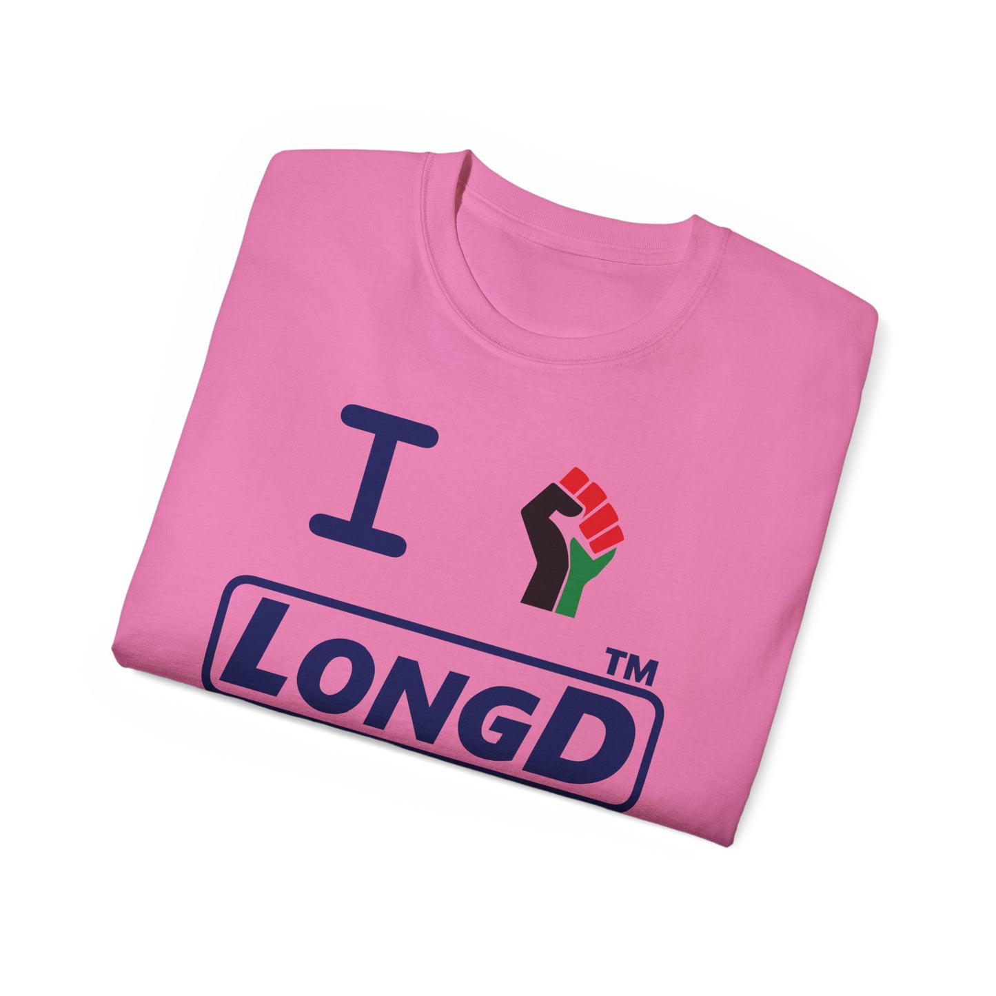 I fist LongD official Chicago logo 4-print cotton tee with multicolored fist