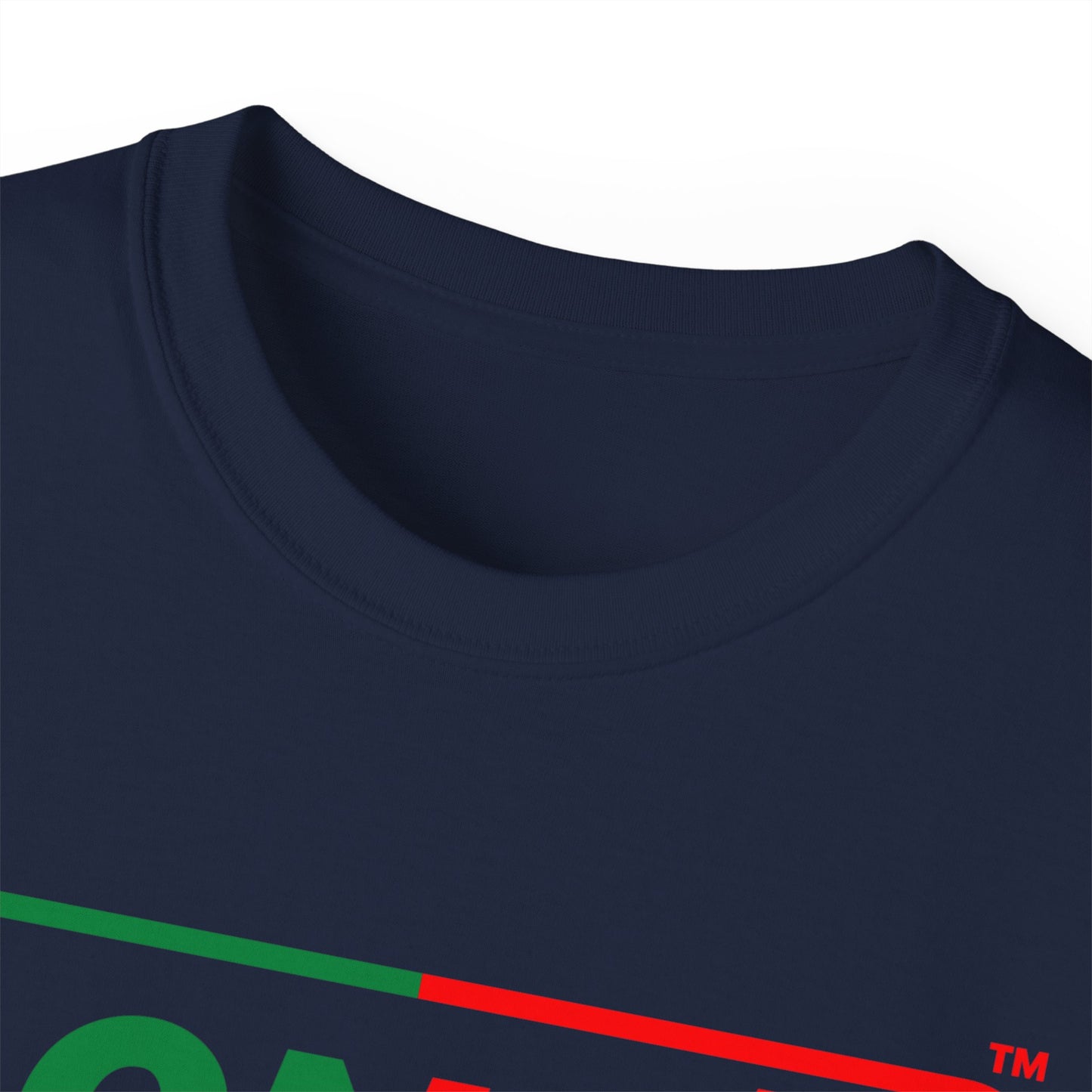 LongD Logo Cotton Tee (xmas green/red quarter split text)