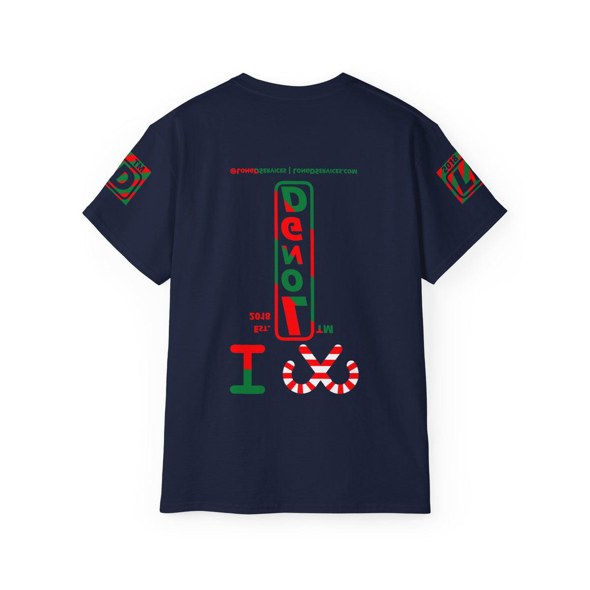 I candy cane LongD Tag-domain positive upright pixel-weighted 4-striped 4-print logo cotton tee