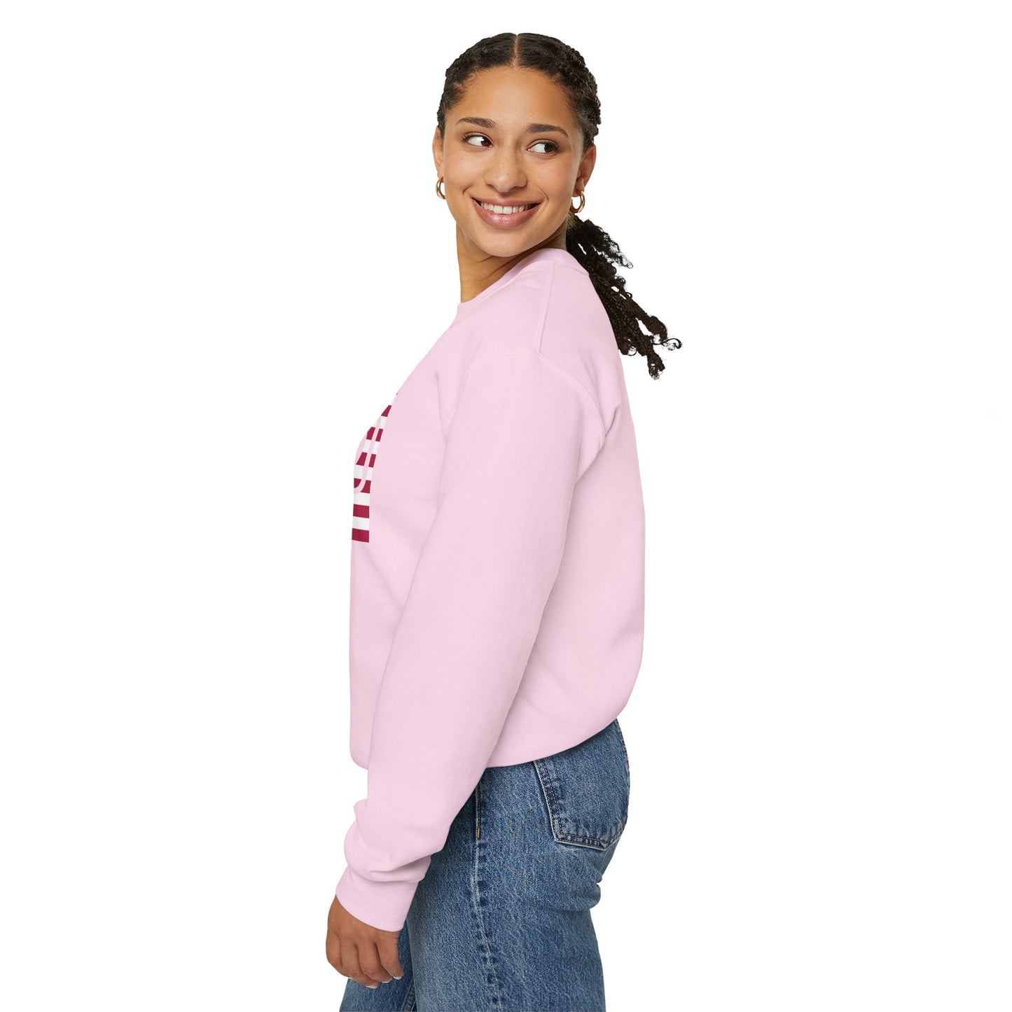 LongD negative flag Chicago logo crewneck sweatshirt (patriotic colors)