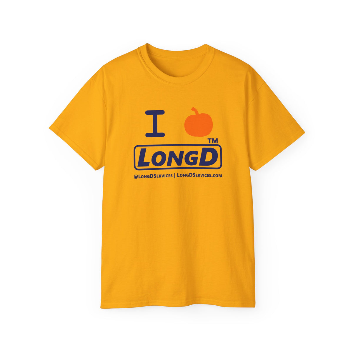 I pumpkin LongD Tag-domain positive basic Navy (002060) logo cotton tee