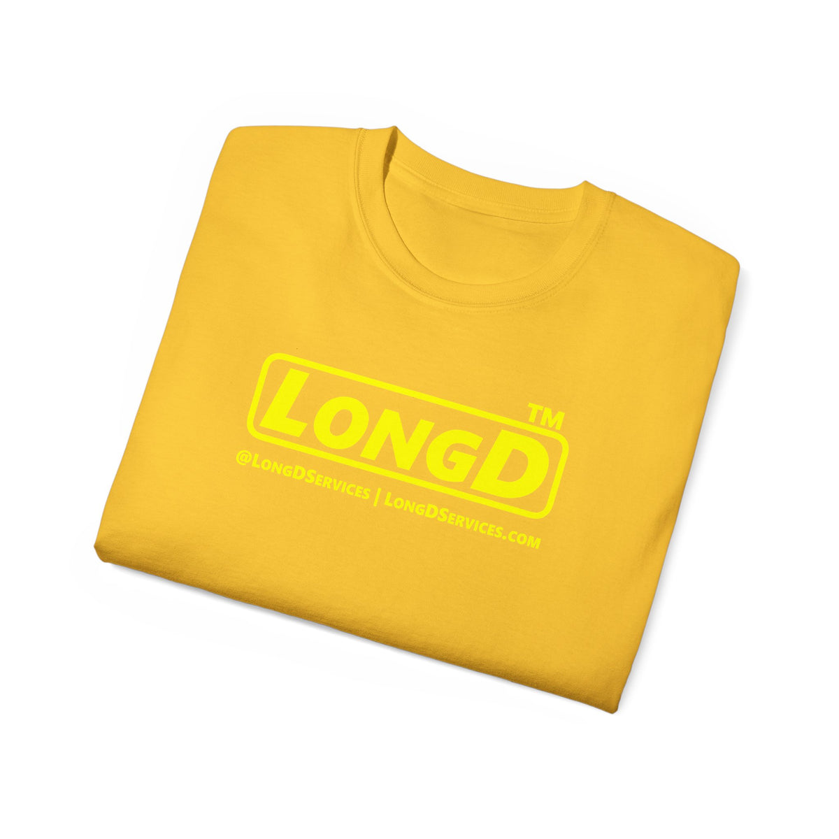 LongD Tag-domain positive alternate basic logo cotton tee