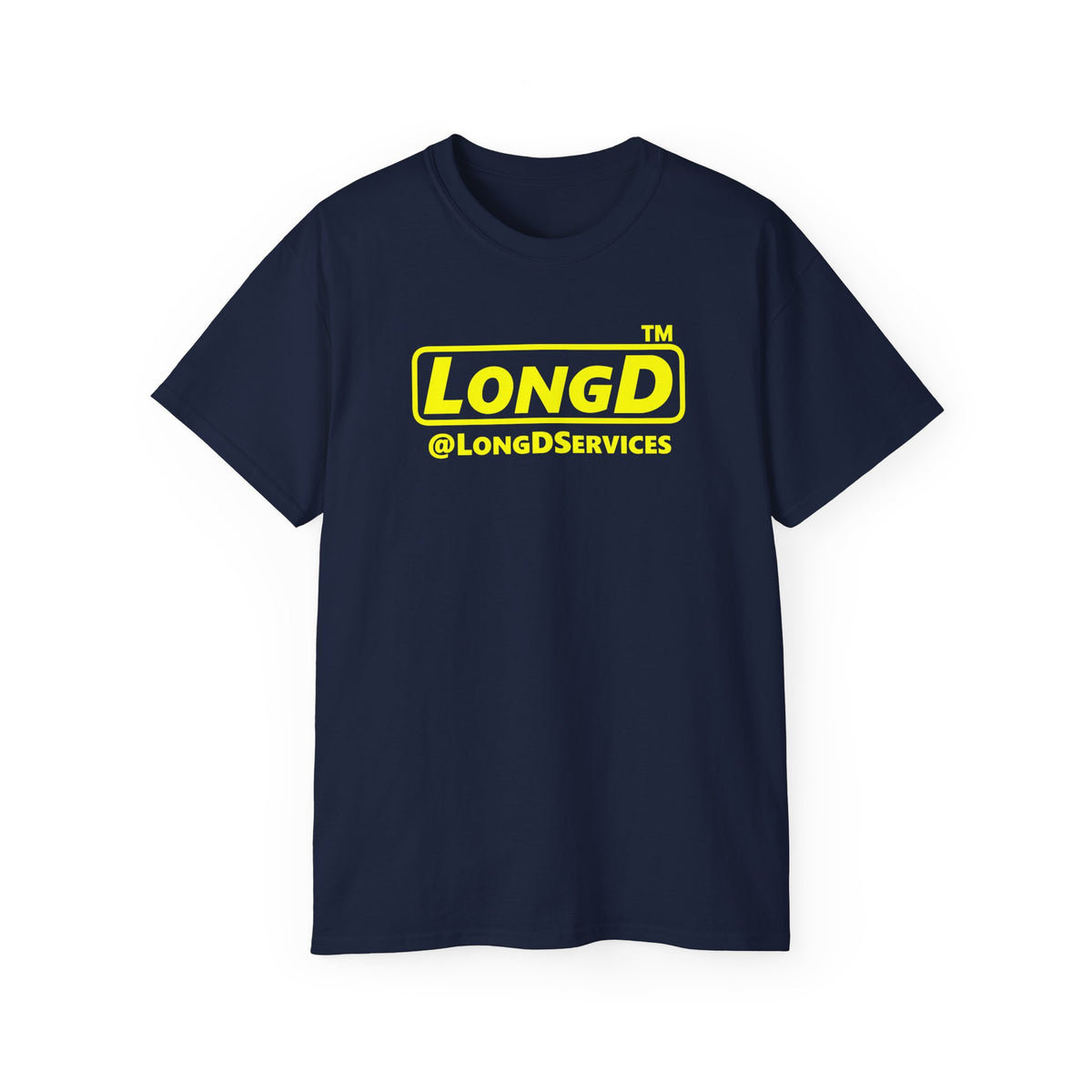 LongD Tag positive alternate basic Yellow (FFFF00) logo cotton tee