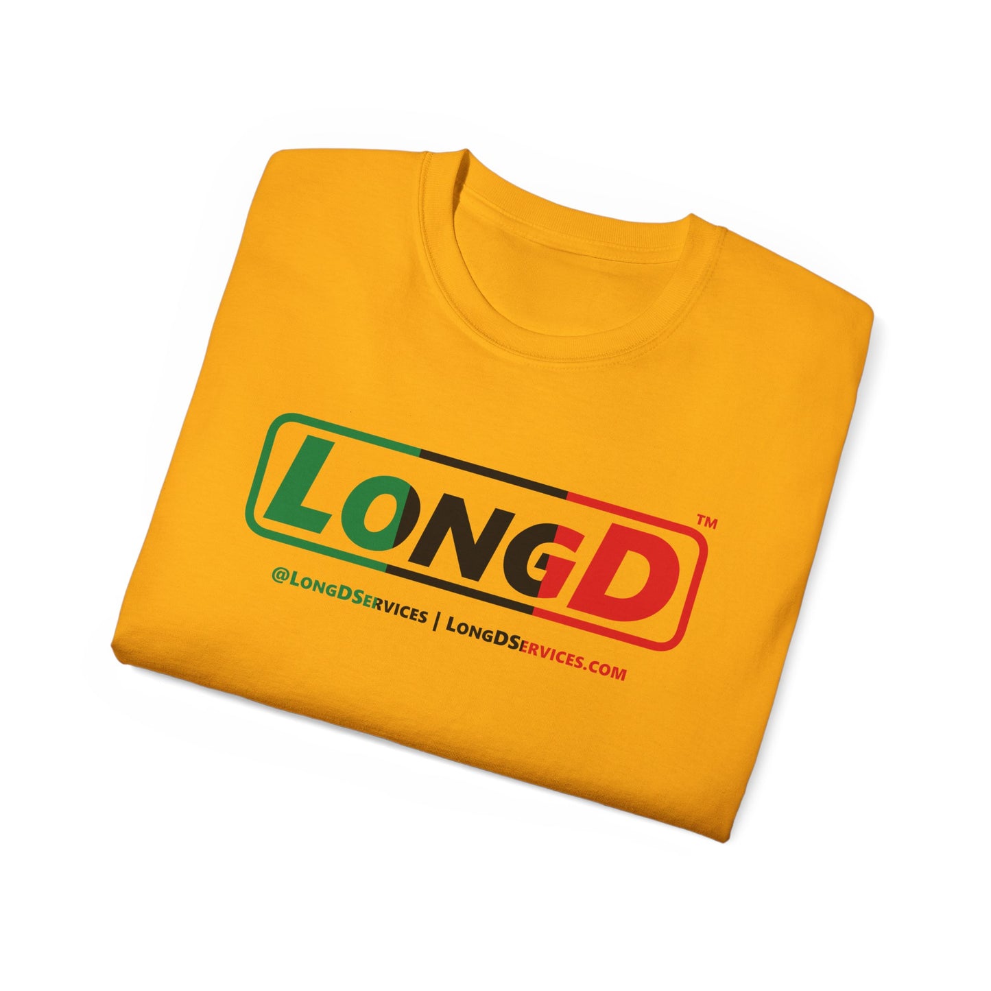 LongD® Logo Cotton Tee Juneteenth positive thirds text