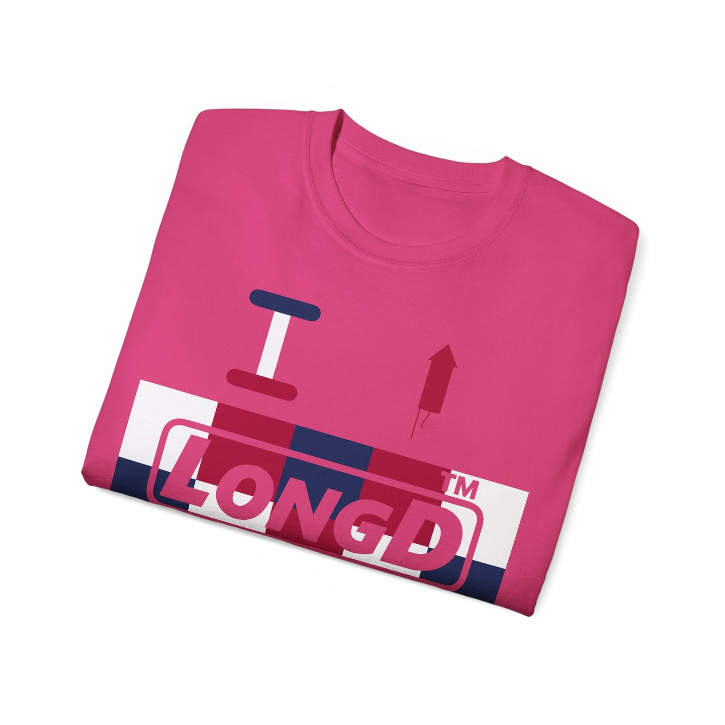 I firecracker LongD negative 2x5 Chicago logo cotton tee