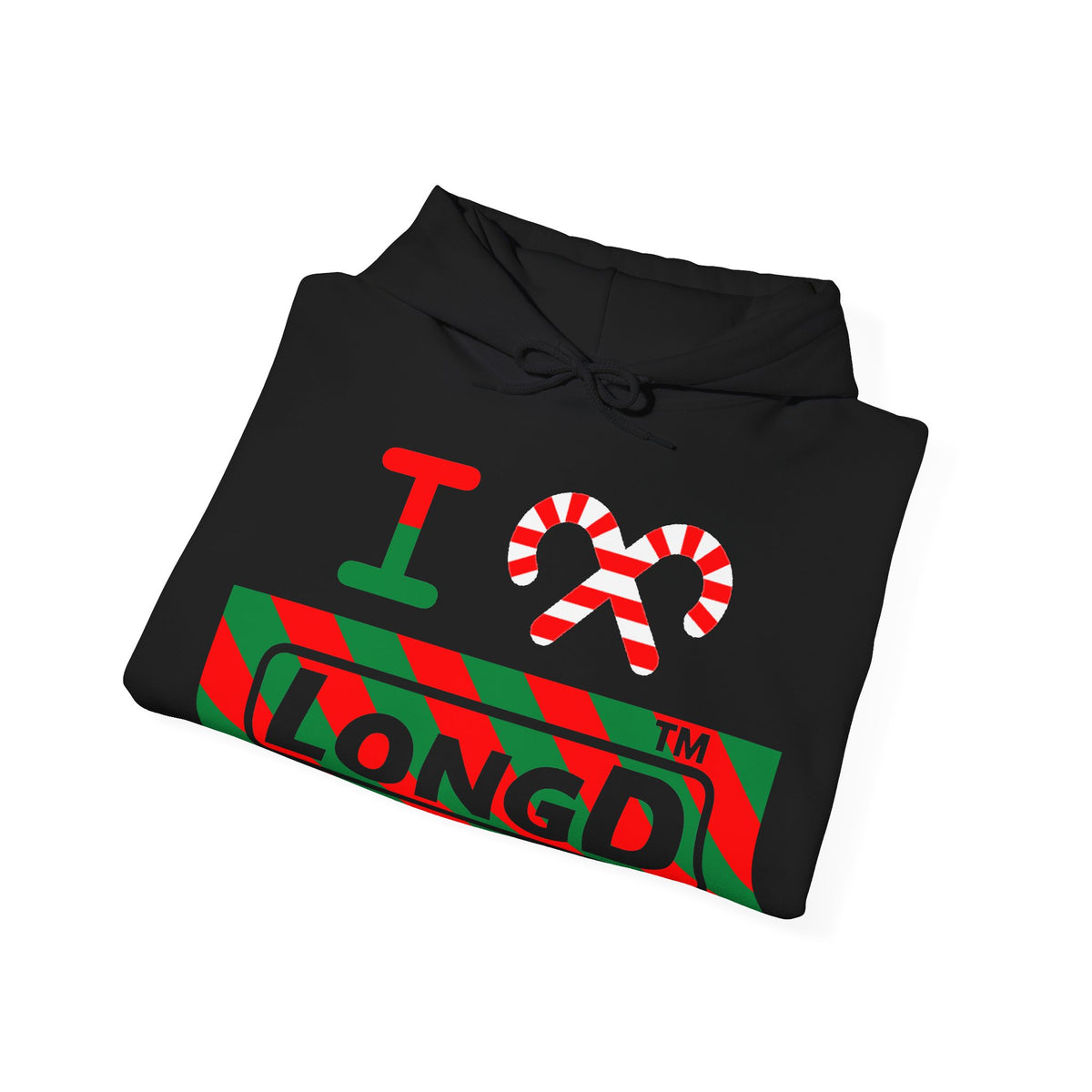 I candy cane LongD Chicago negative 12-striped logo hoodie