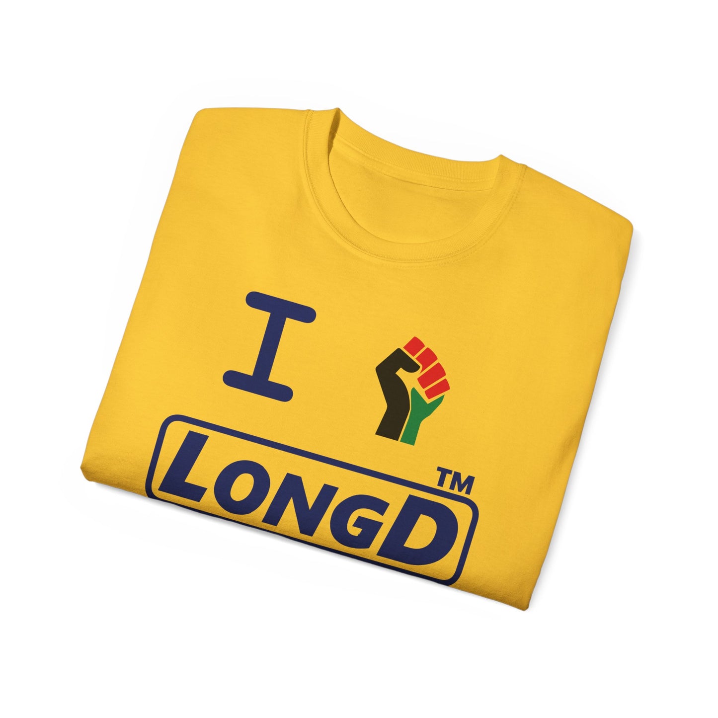 I fist LongD official Chicago logo 4-print cotton tee with multicolored fist