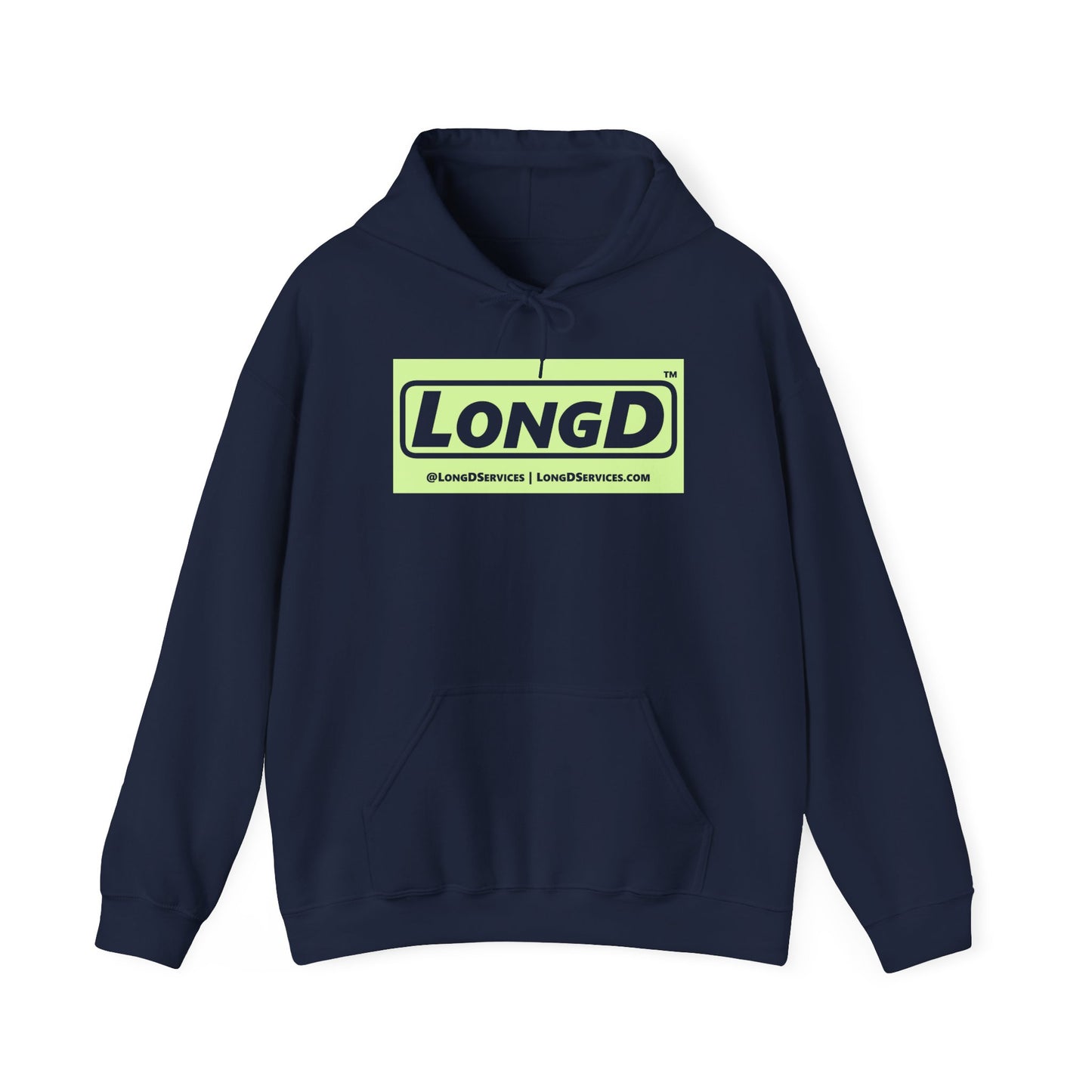 LongD® Logo Hoodie pastel negative green text