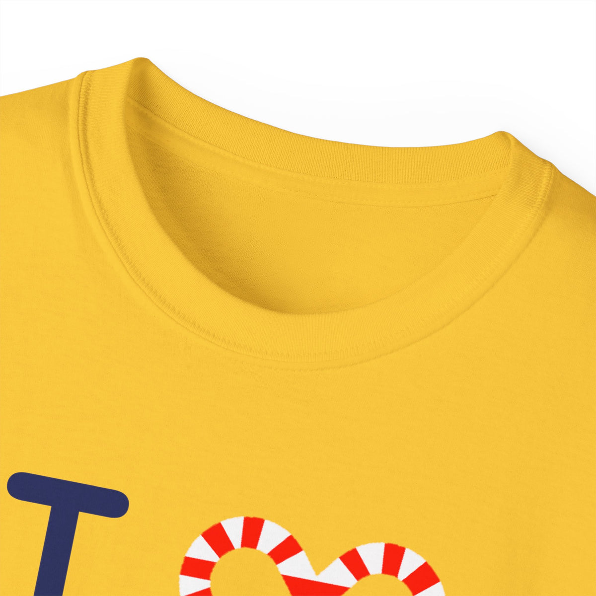 I candy cane LongD Chicago positive official basic navy logo cotton tee
